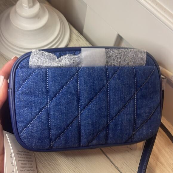 Coach Blue Quilted Mini Jamie Denim Crossbody Bag NWT. Retails: $328 - Picture 4 of 5